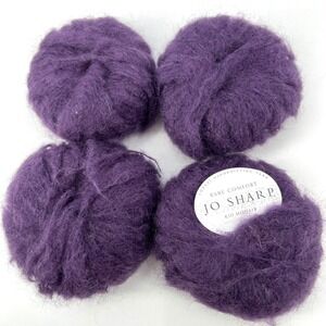 Jo Sharp Rare Comfort Kid Mohair 4 Skeins Purple 380 yards
